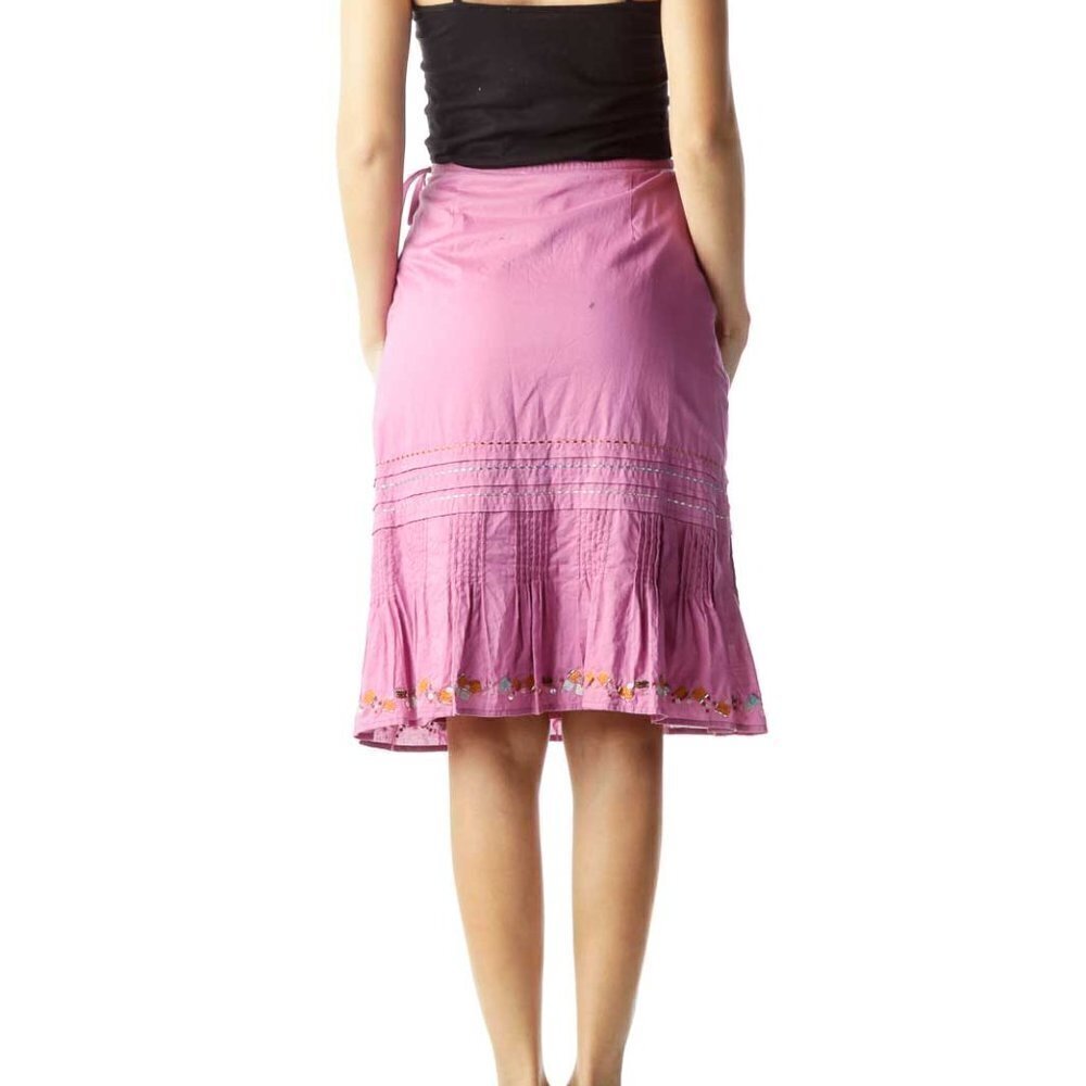 Sigrid Olsen Purple Pleated Vintage Metallic & Sequin Skirt - Picture 3 of 3